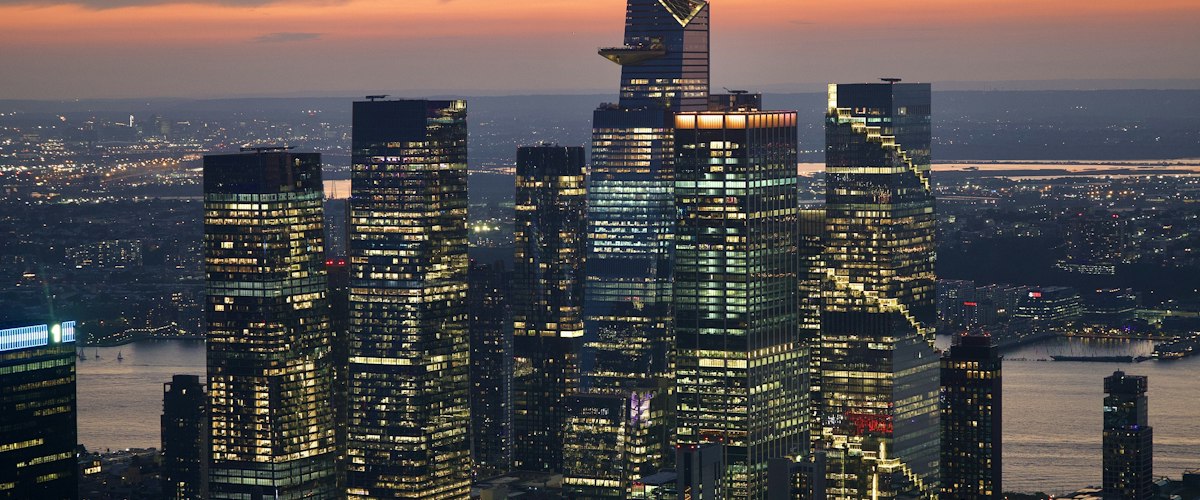 Hudson Yards at sunset